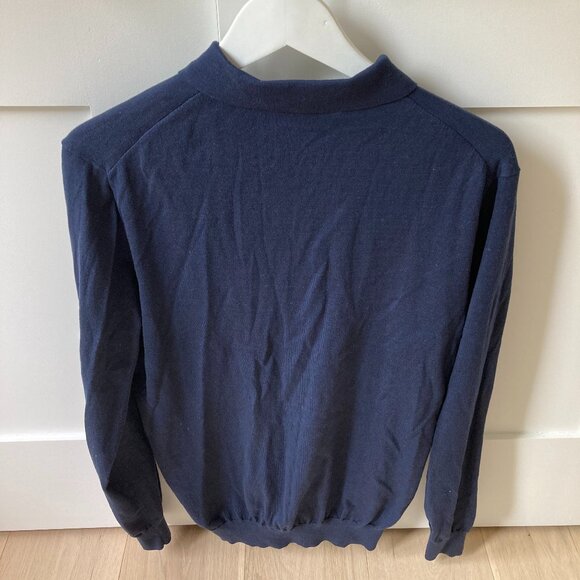 John Henric dark blue cardigan size M - Picture 2 of 5